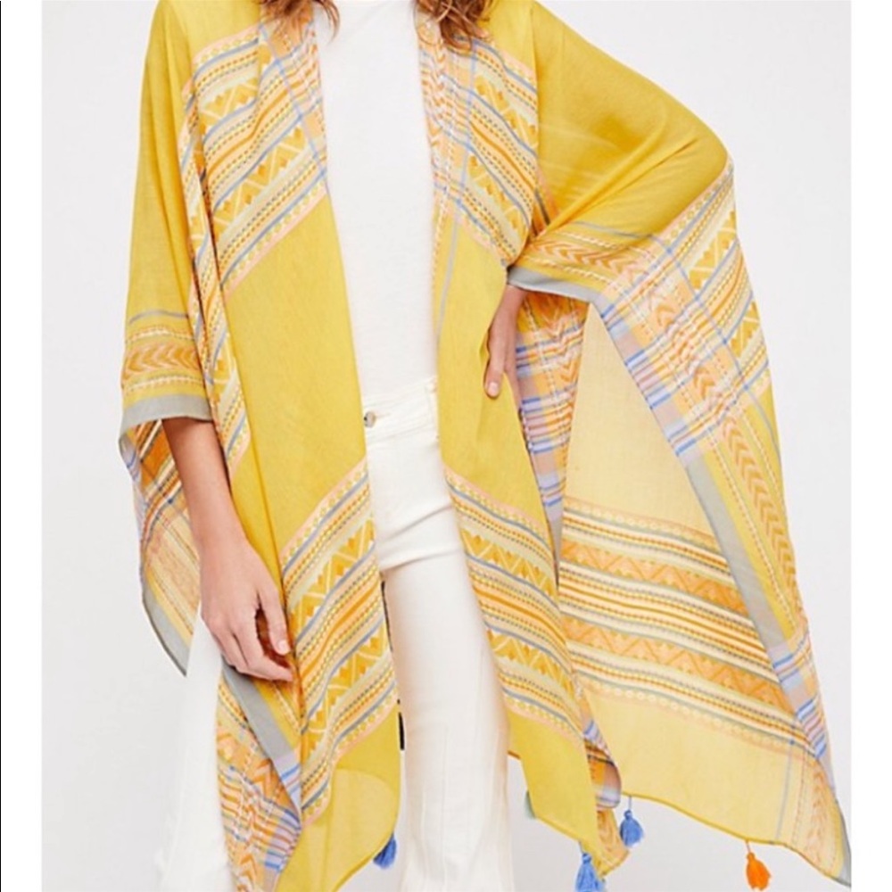Free People Island Fever Kimono NWT One Size tassel